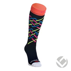 Brabo Socks Stripes zwart-neon